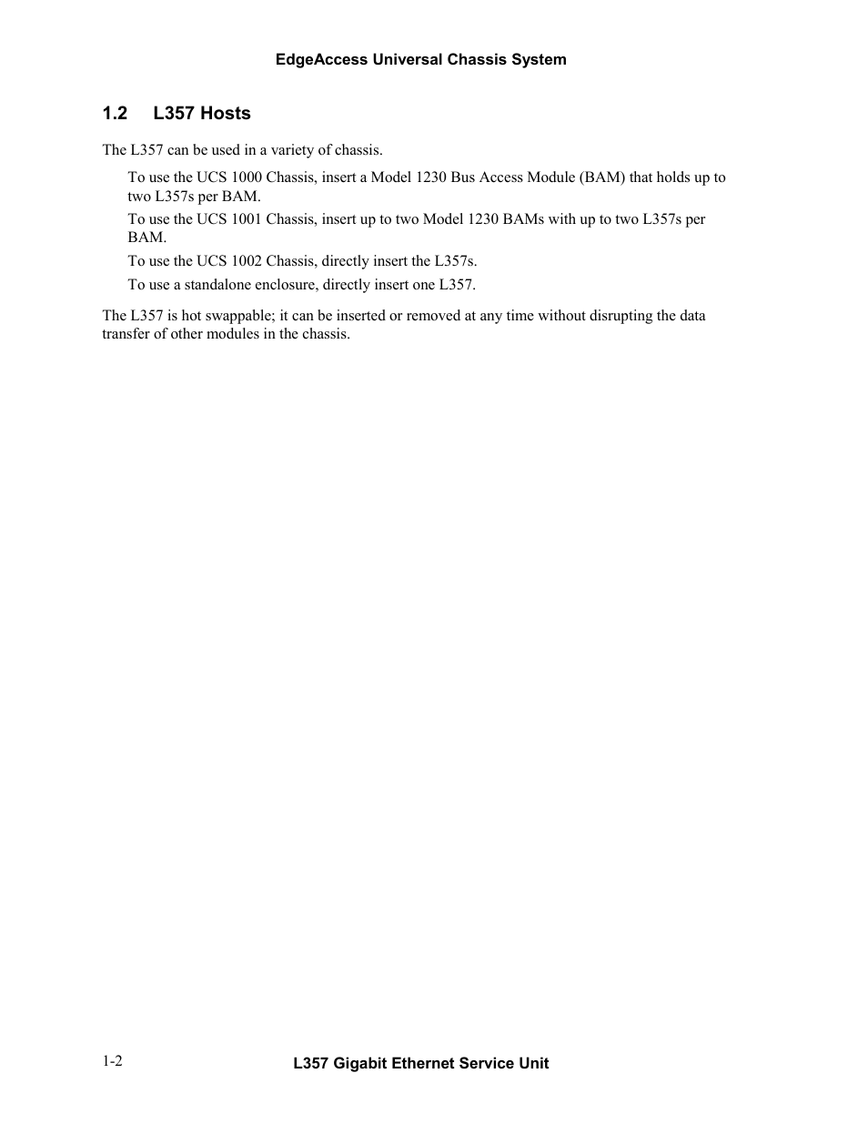 2l357 hosts, L357 hosts -2 | CANOGA PERKINS L357 Gigabit Ethernet Service Unit User Manual | Page 10 / 58