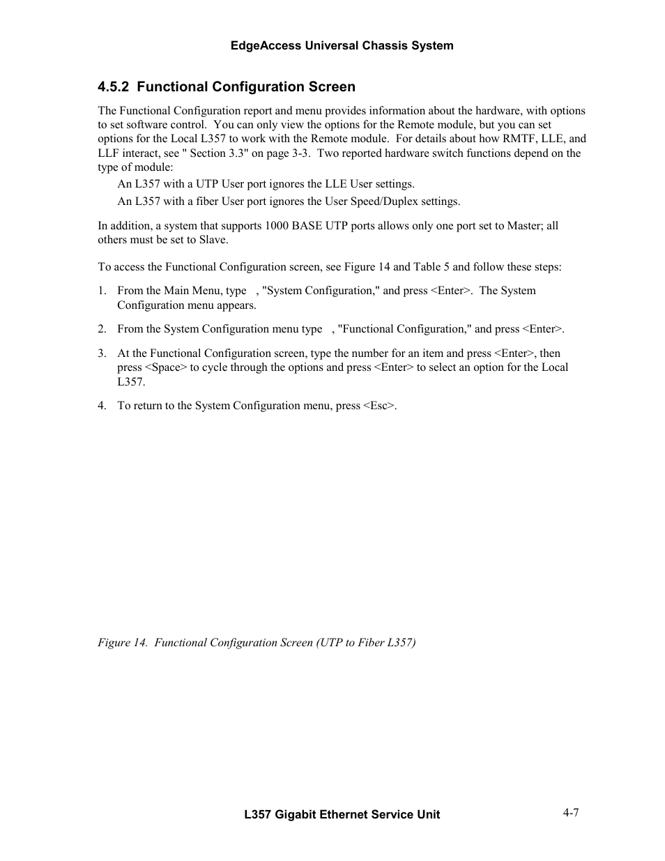 2functional configuration screen, Functional configuration screen -7, Ion 4.5.2) | 2 functional configuration screen | CANOGA PERKINS L357 Gigabit Ethernet Service Unit User Manual | Page 27 / 58