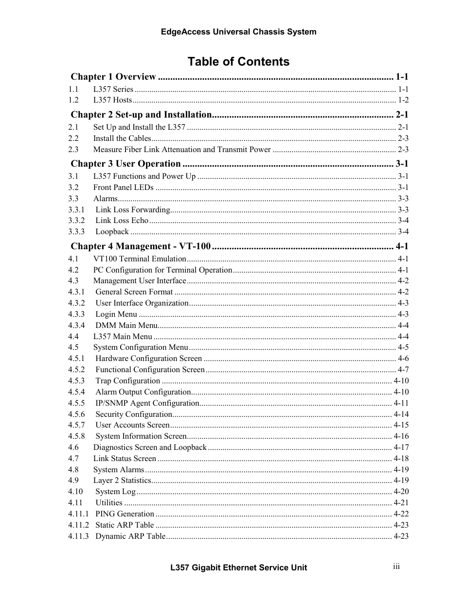CANOGA PERKINS L357 Gigabit Ethernet Service Unit User Manual | Page 5 / 58