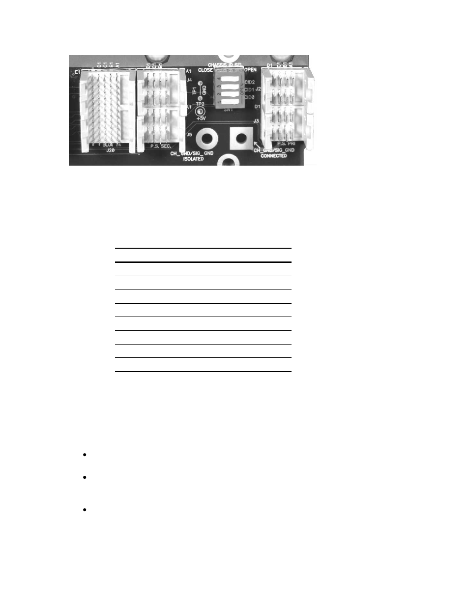 Table 1. chassis id switch settings -2 | CANOGA PERKINS UCS 1002 Universal Chassis System User Manual | Page 10 / 18