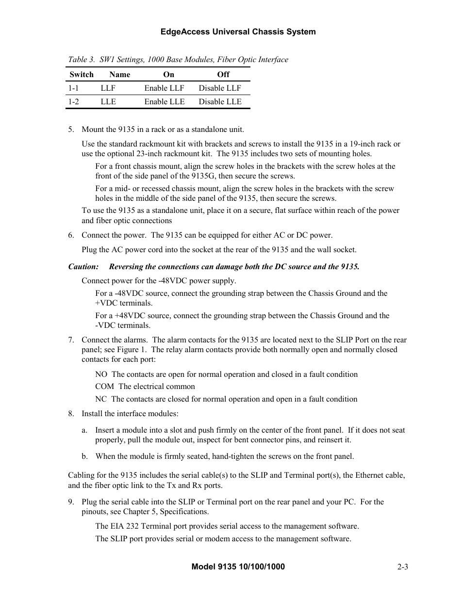 CANOGA PERKINS 9135 SNMP Managed 10/100/1000 Ethernet Switch User Manual | Page 13 / 54