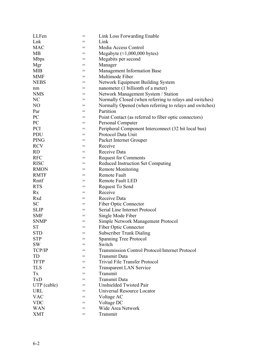 CANOGA PERKINS 9135G SNMP Managed Gigabit Ethernet Switch User Manual | Page 62 / 66