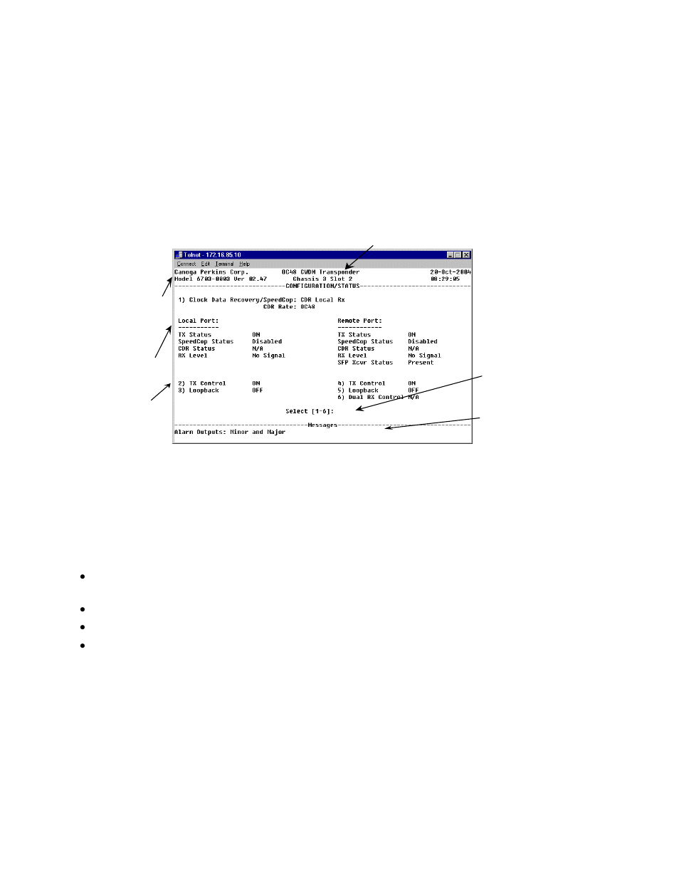 2 management user interface, 1 general screen format, Management user interface -2 | General screen format -2, Figure 3. general screen navigation -2 | CANOGA PERKINS 6703 CWDM Transponder User Manual | Page 14 / 36