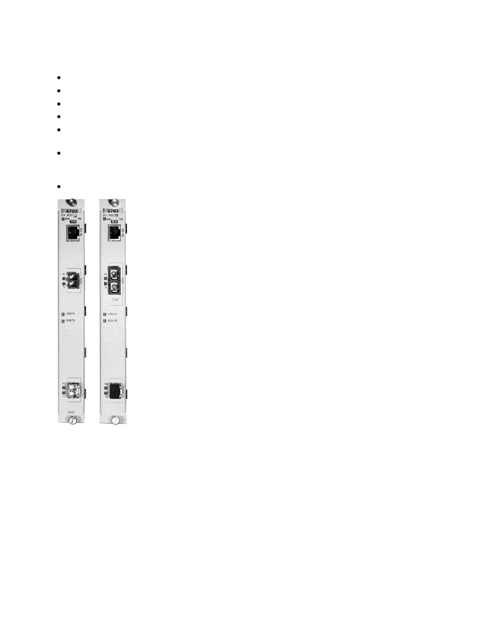 CANOGA PERKINS 6703 CWDM Transponder User Manual | Page 8 / 36