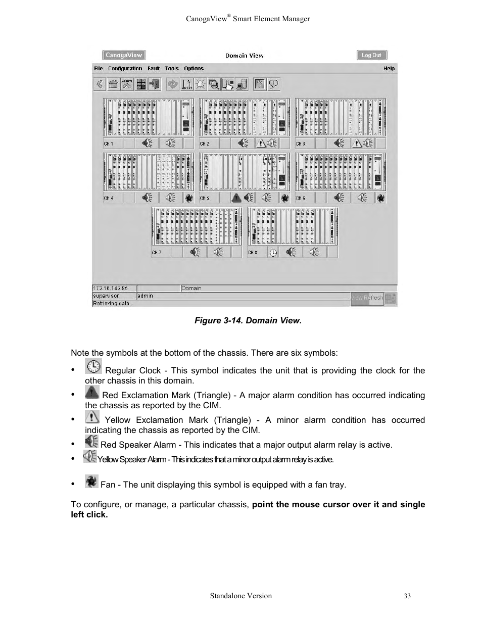 Figure 3-14. domain view | CANOGA PERKINS CanogaView Smart Element Manager User Manual | Page 39 / 77