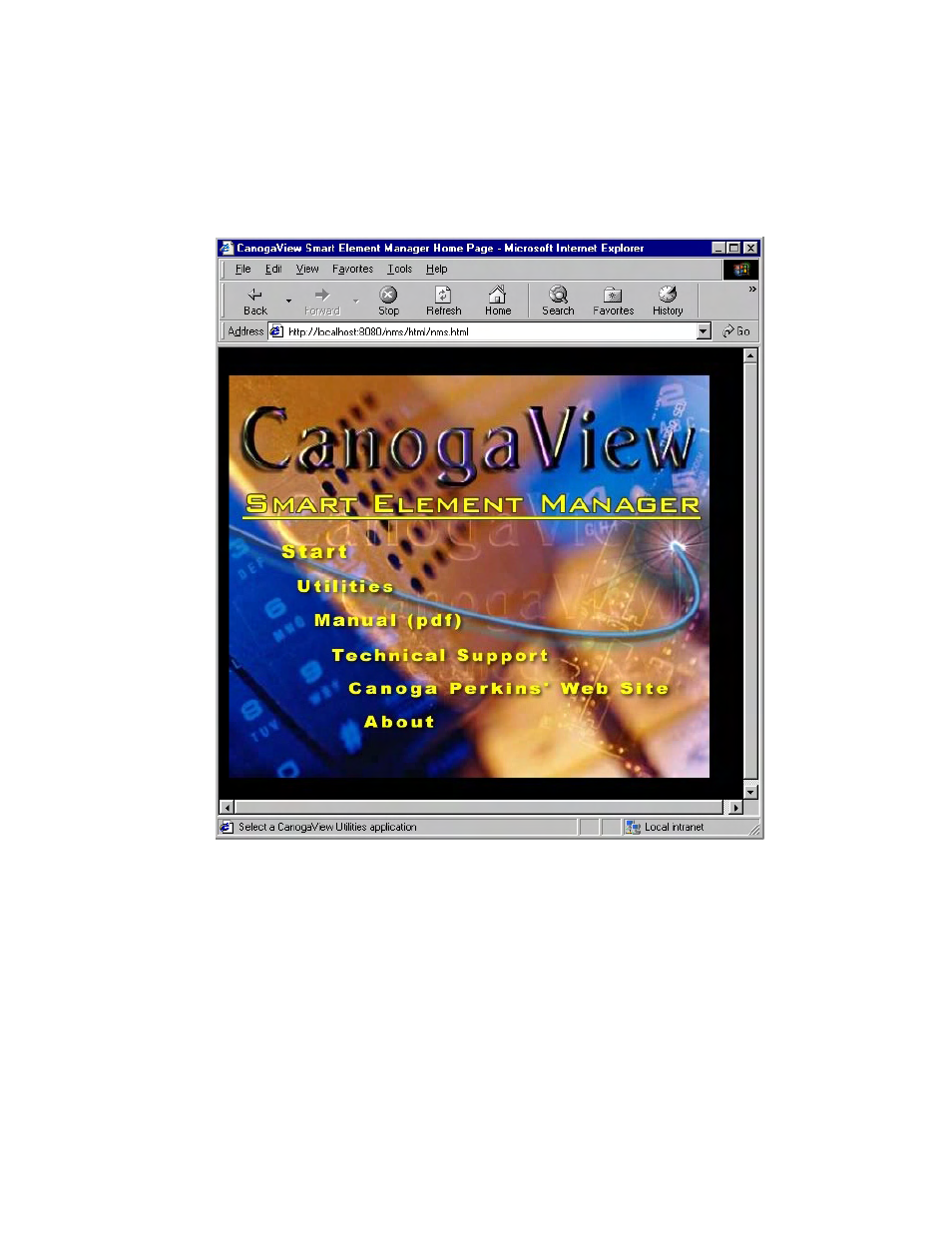 2 start canogaview smart element manager, Start canogaview smart element manager | CANOGA PERKINS CanogaView Smart Element Manager User Manual | Page 35 / 80