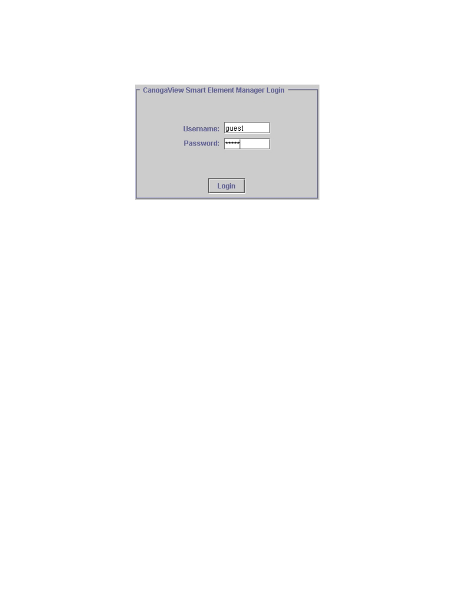 3 login, 4 agent chooser, Login | Agent chooser, Figure 3-9. login screen | CANOGA PERKINS CanogaView Smart Element Manager User Manual | Page 36 / 80