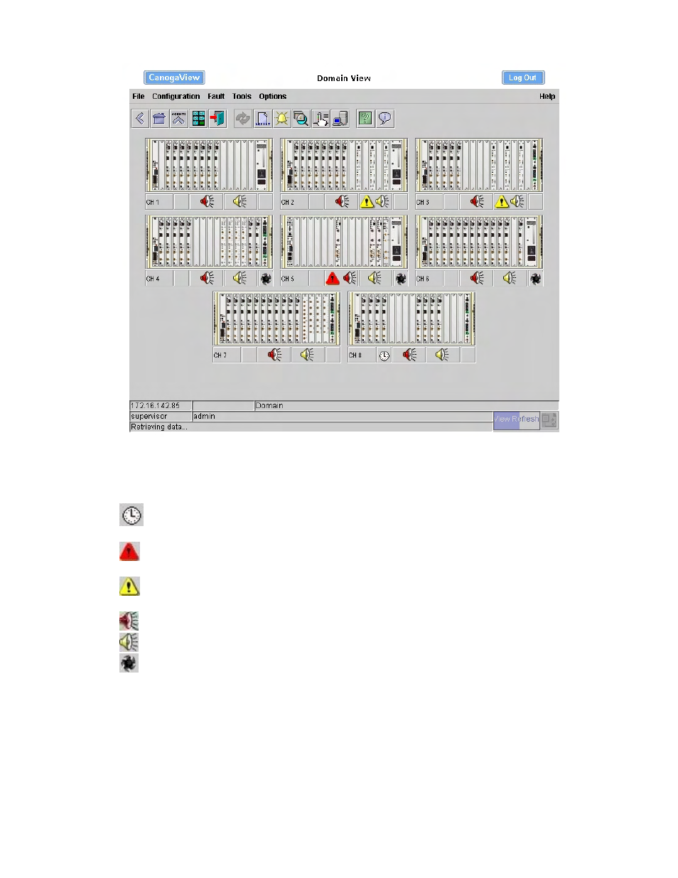 Chassis view, Figure 3-14. domain view | CANOGA PERKINS CanogaView Smart Element Manager User Manual | Page 41 / 80