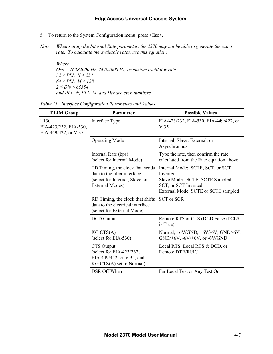 CANOGA PERKINS 2370 High-Speed Universal Fiber Optic Modem User Manual | Page 31 / 56