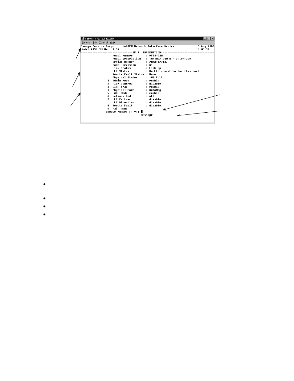 User interface organization, User interface organization -3, Figure 4. general screen format -3 | CANOGA PERKINS 9151 Network Interface Device User Manual | Page 17 / 54