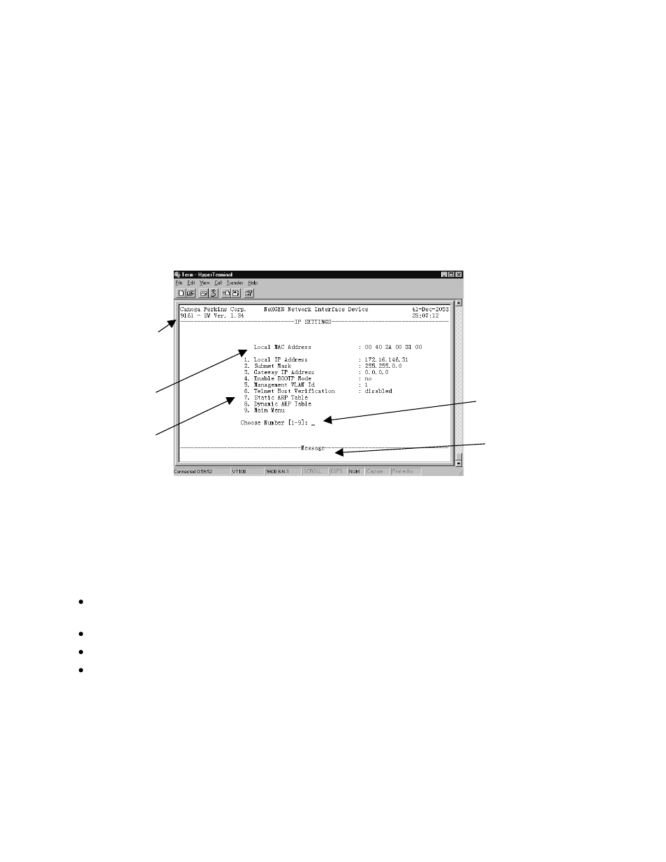 3 management user interface, 1 general screen format, 3 management | User, Interface -2, General screen format -2, Figure 4. general screen format -2 | CANOGA PERKINS 9161 Network Interface Device User Manual | Page 18 / 48