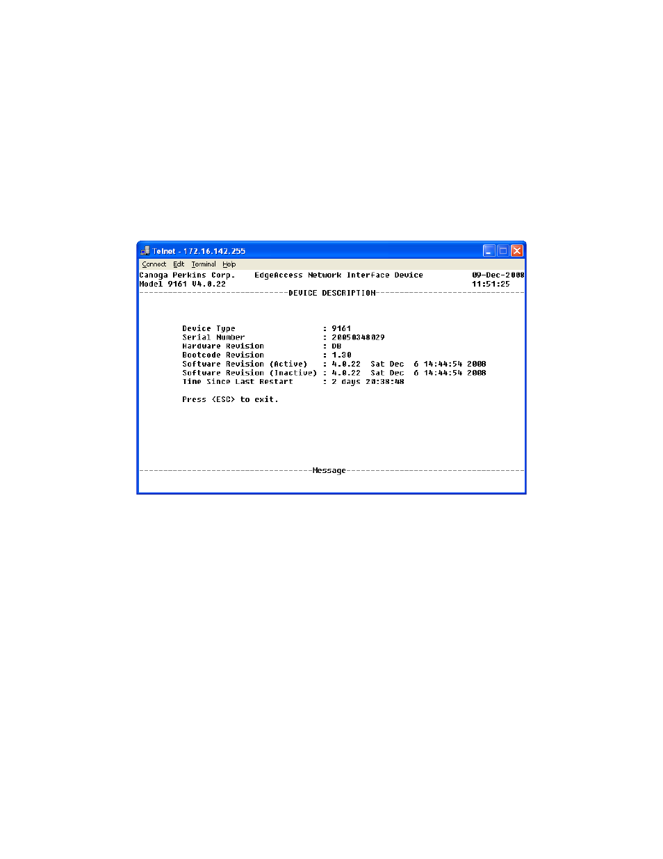 2 view device information, 3 manage the date and time | CANOGA PERKINS 9161 Network Interface Device User Manual | Page 29 / 58