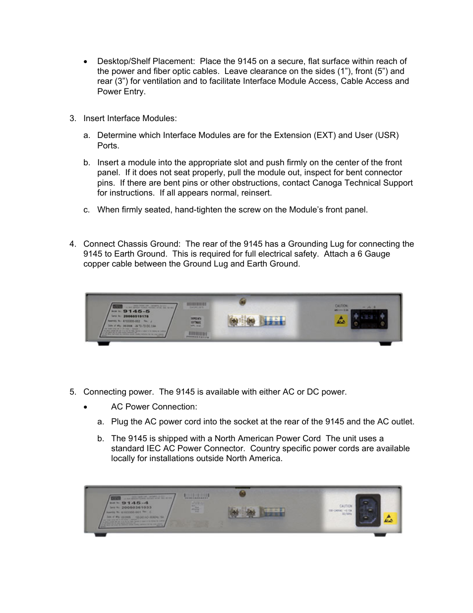 CANOGA PERKINS 9145 Network Interface Device User Manual | Page 15 / 108