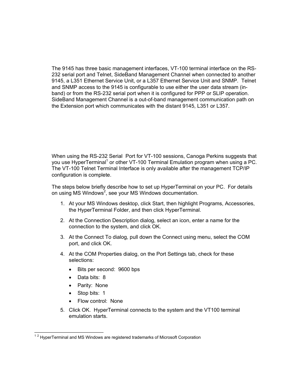 Chapter 3 management | CANOGA PERKINS 9145 Network Interface Device User Manual | Page 21 / 108