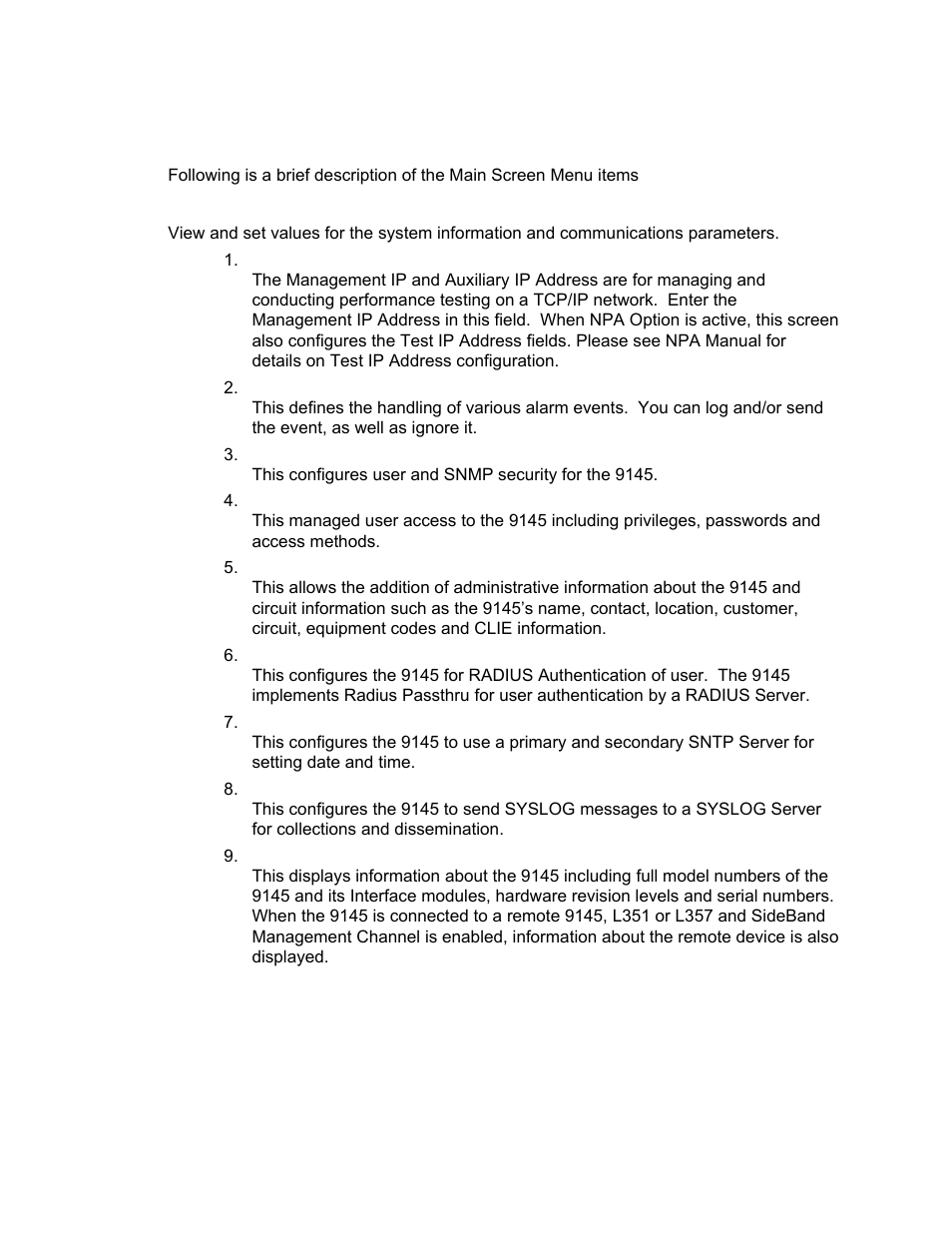 System configuration | CANOGA PERKINS 9145 Network Interface Device User Manual | Page 27 / 108