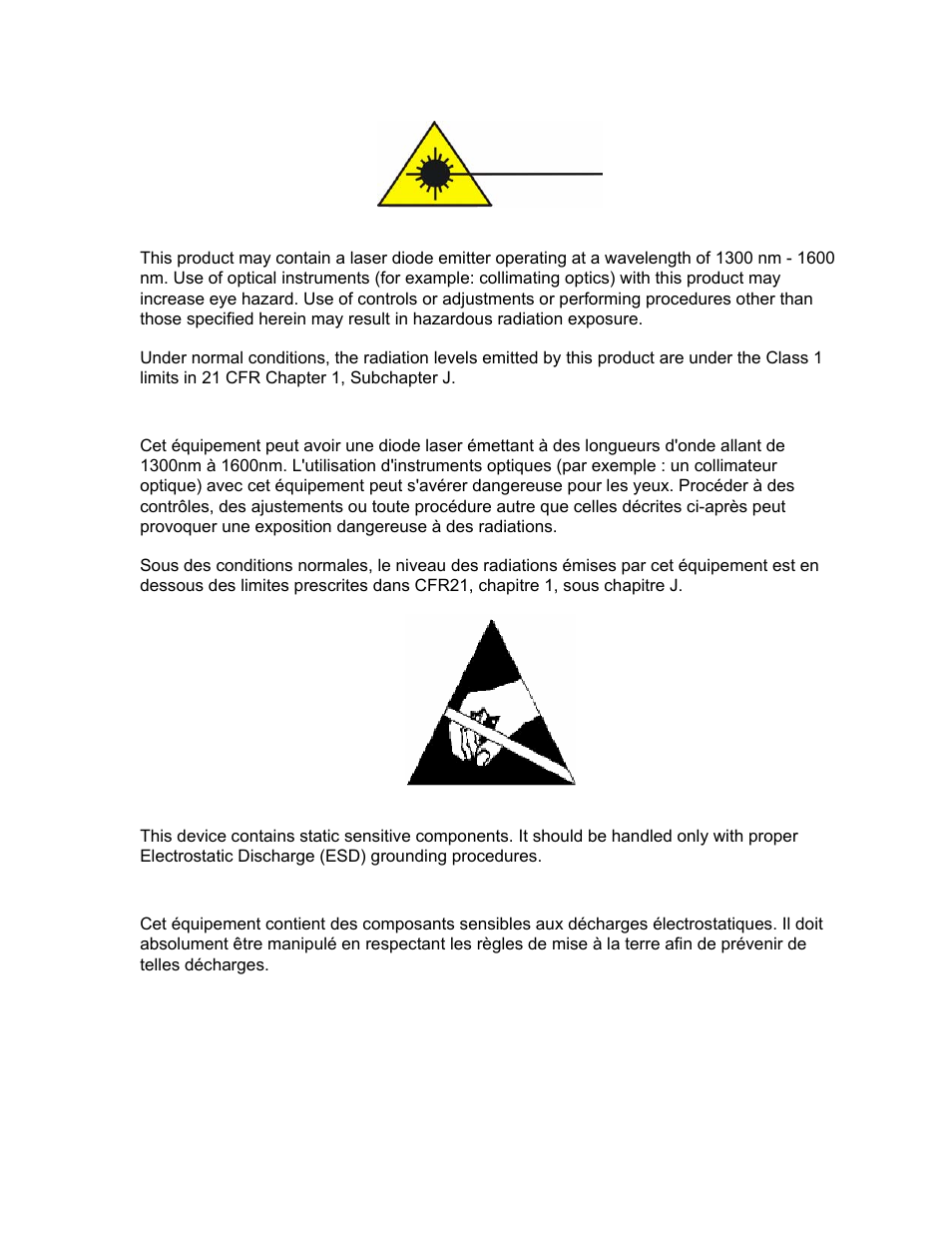 Caution, Attencion, Notice | CANOGA PERKINS 9145 Network Interface Device User Manual | Page 3 / 108