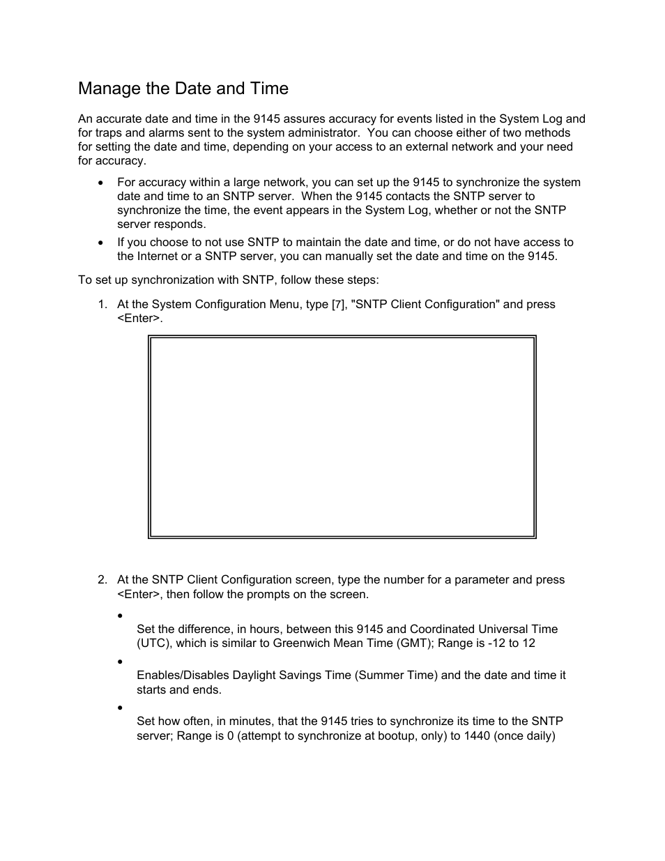 Manage the date and time | CANOGA PERKINS 9145 Network Interface Device User Manual | Page 40 / 108