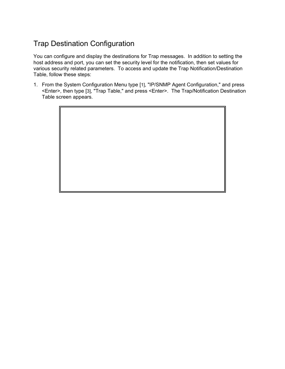 Trap destination configuration | CANOGA PERKINS 9145 Network Interface Device User Manual | Page 60 / 108