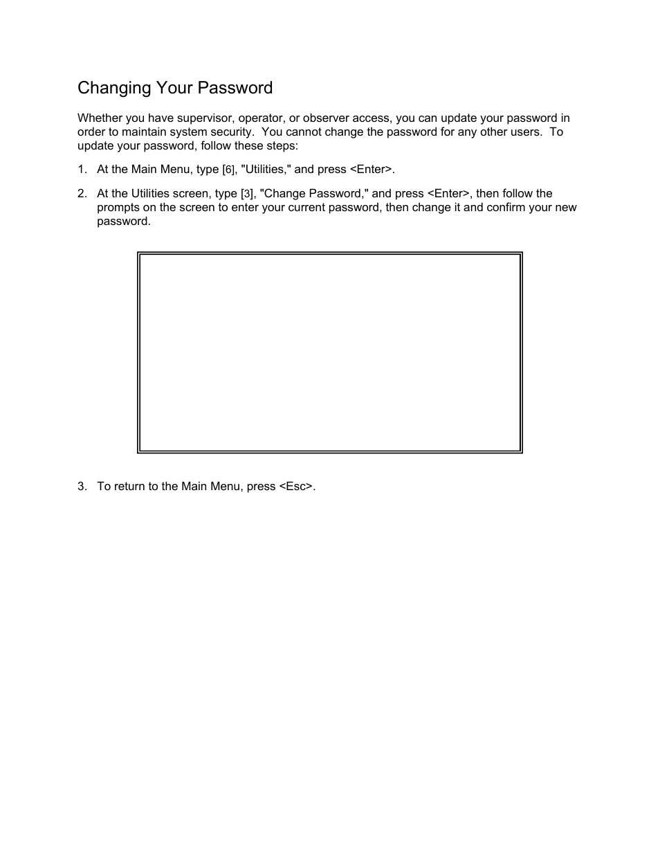 Changing your password | CANOGA PERKINS 9145 Network Interface Device User Manual | Page 63 / 108