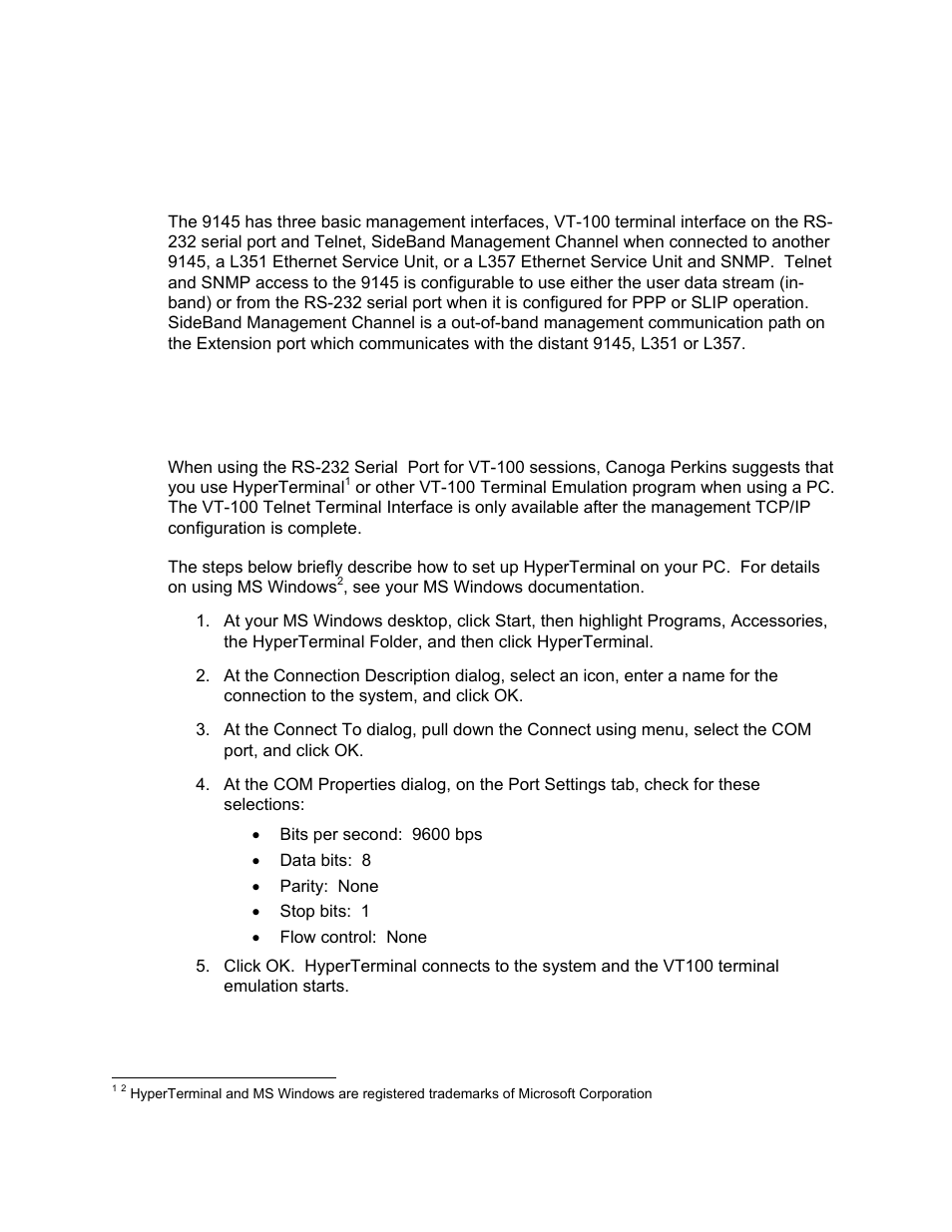 Chapter 3 - management, Chapter 3 management | CANOGA PERKINS 9145 Network Interface Device User Manual | Page 19 / 102