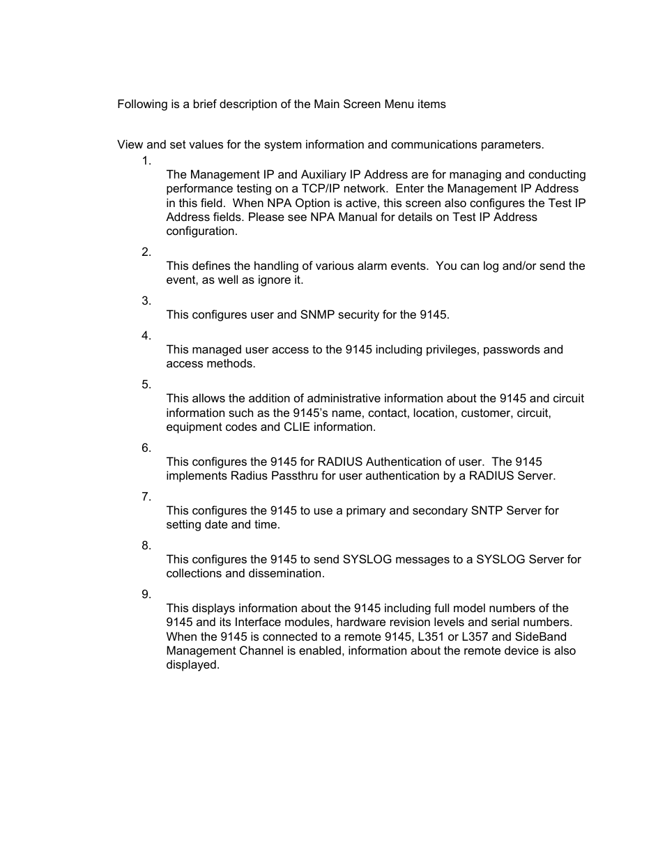 System configuration | CANOGA PERKINS 9145 Network Interface Device User Manual | Page 25 / 102