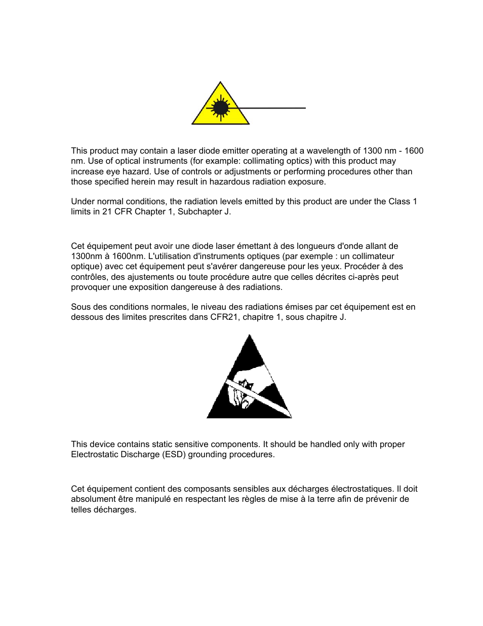 Caution, Attencion, Notice | CANOGA PERKINS 9145 Network Interface Device User Manual | Page 3 / 102