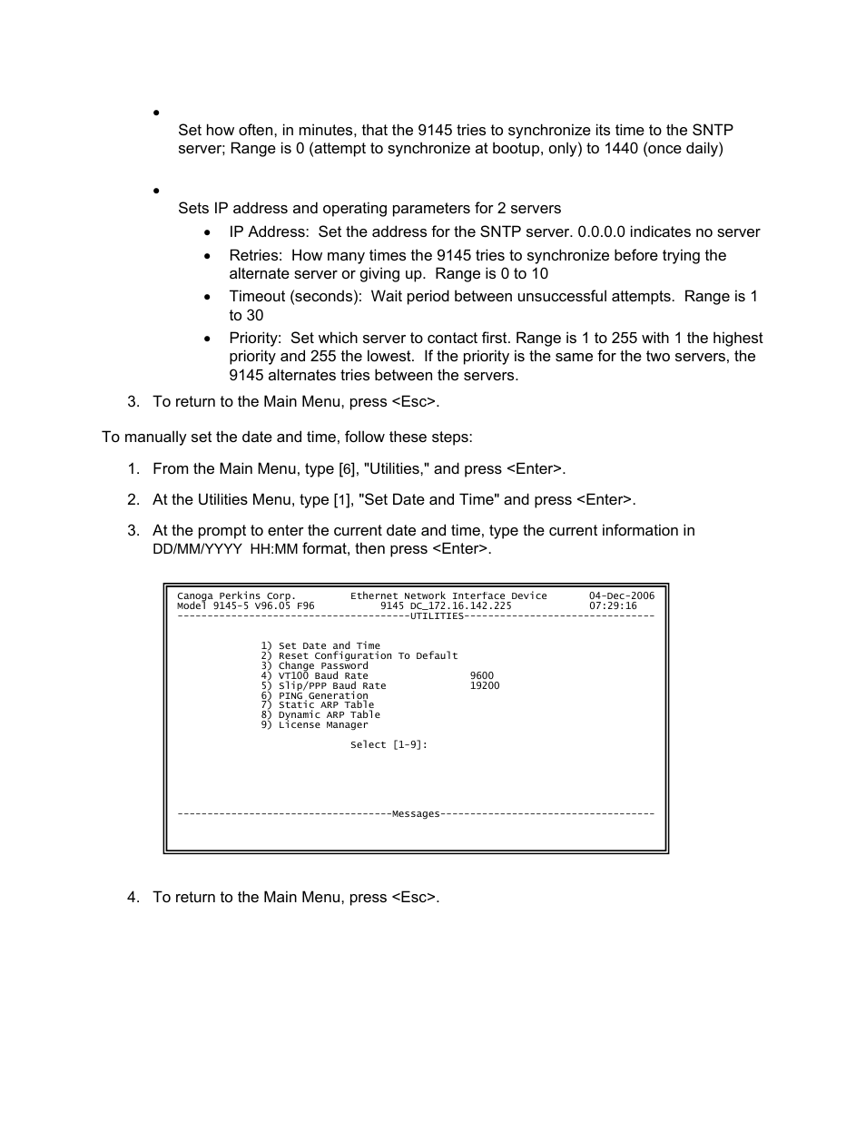 CANOGA PERKINS 9145 Network Interface Device User Manual | Page 40 / 102