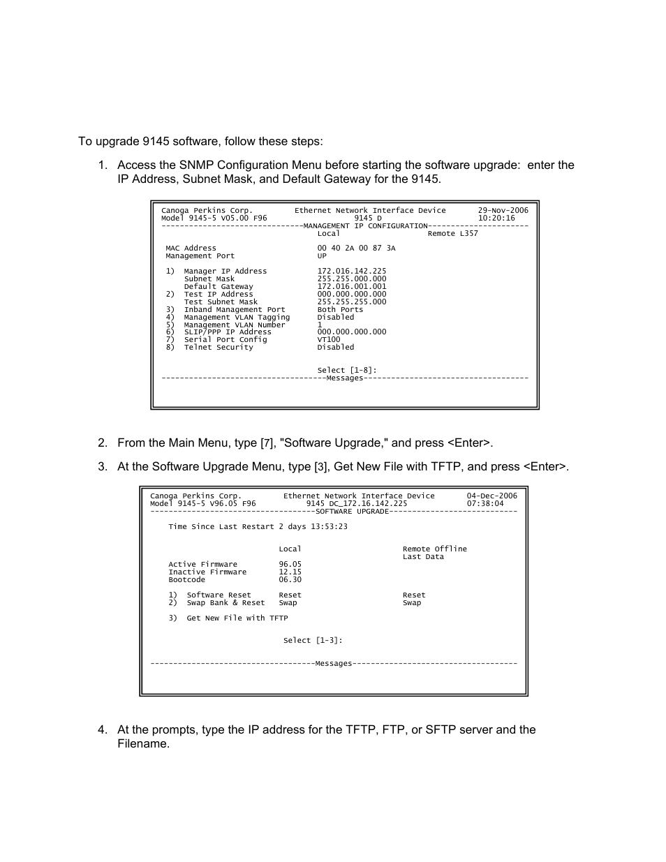 CANOGA PERKINS 9145 Network Interface Device User Manual | Page 46 / 102