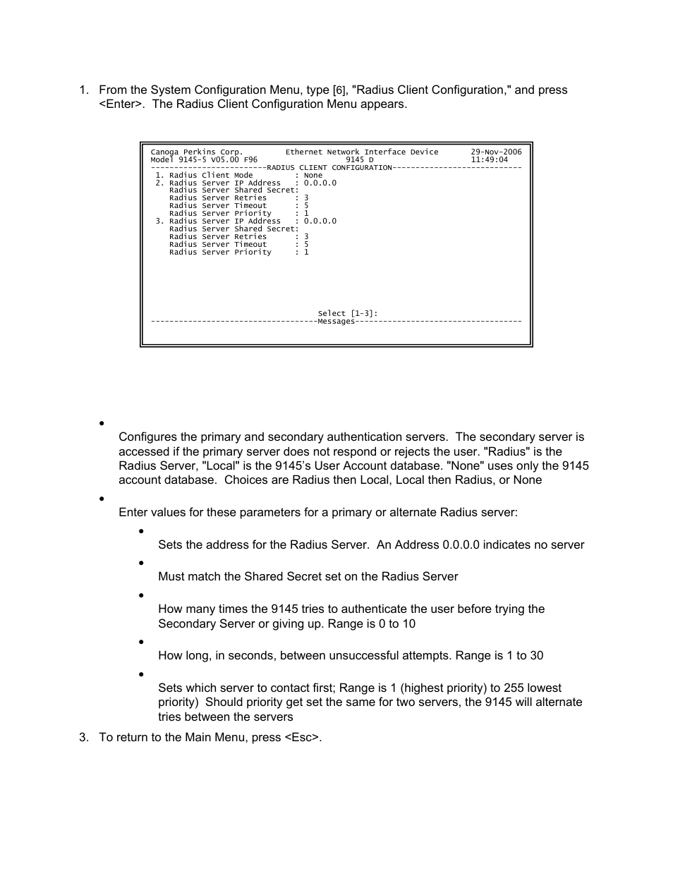 CANOGA PERKINS 9145 Network Interface Device User Manual | Page 55 / 102