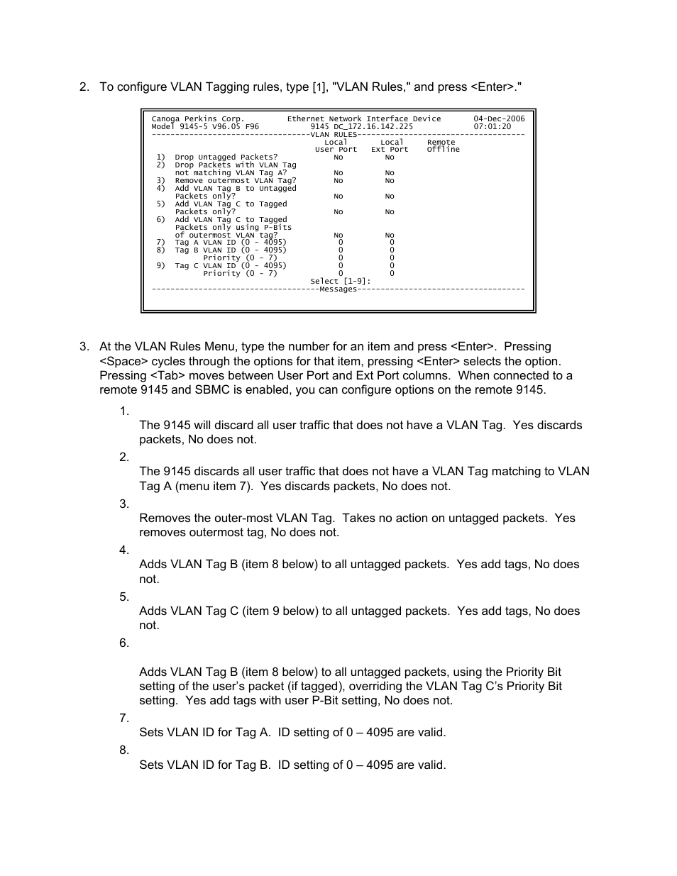 CANOGA PERKINS 9145 Network Interface Device User Manual | Page 65 / 102