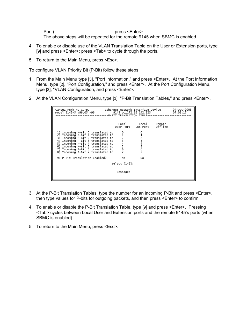 CANOGA PERKINS 9145 Network Interface Device User Manual | Page 67 / 102