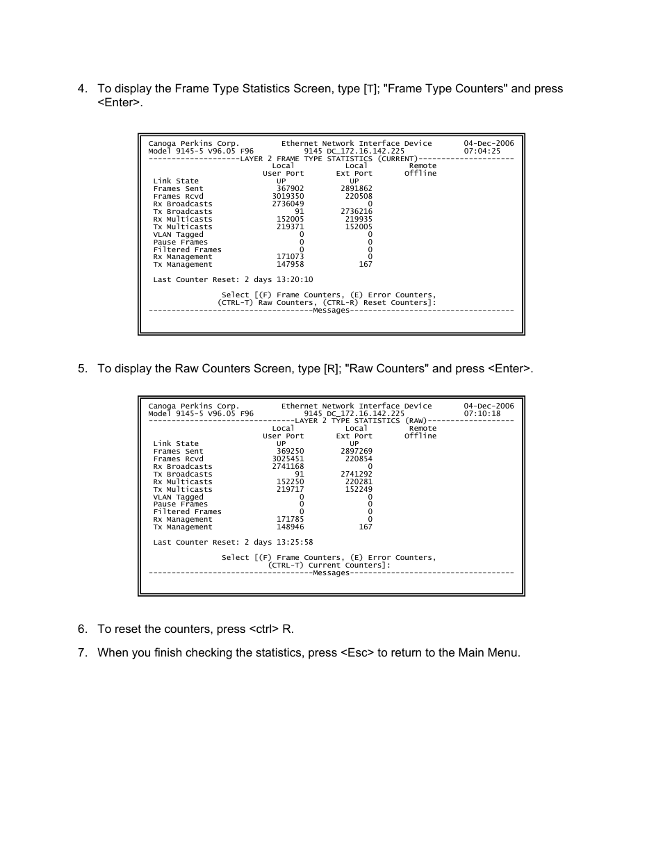 CANOGA PERKINS 9145 Network Interface Device User Manual | Page 71 / 102