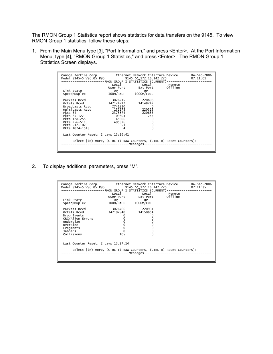 CANOGA PERKINS 9145 Network Interface Device User Manual | Page 72 / 102