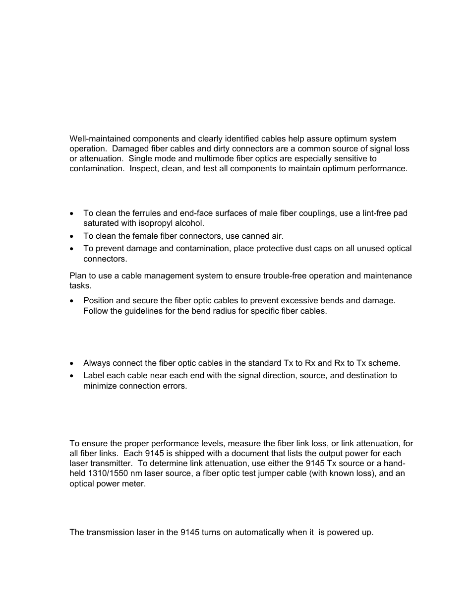 Chapter 4 - maintenance and troubleshooting, General maintenance, Check optical power levels | Chapter 4 maintenance and troubleshooting | CANOGA PERKINS 9145 Network Interface Device User Manual | Page 75 / 102