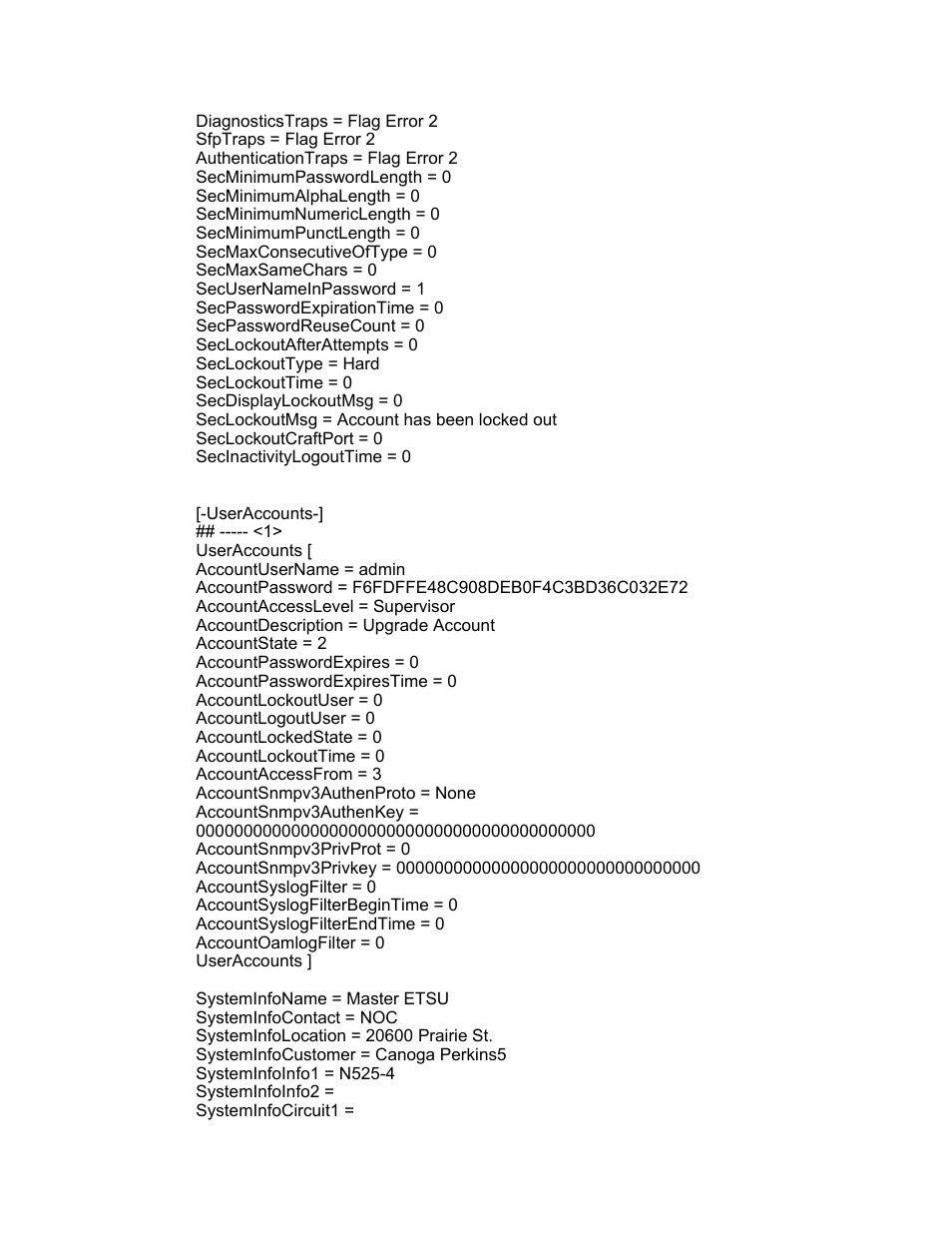 CANOGA PERKINS N525 Ethernet Termination Service Unit User Manual | Page 98 / 104