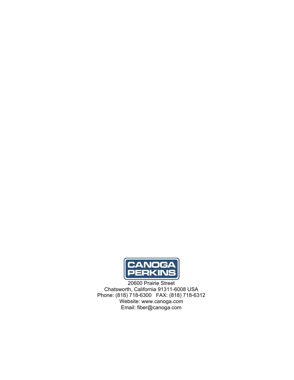 Canoga perkins corporation | CANOGA PERKINS N525 Ethernet Termination Service Unit User Manual | Page 109 / 109