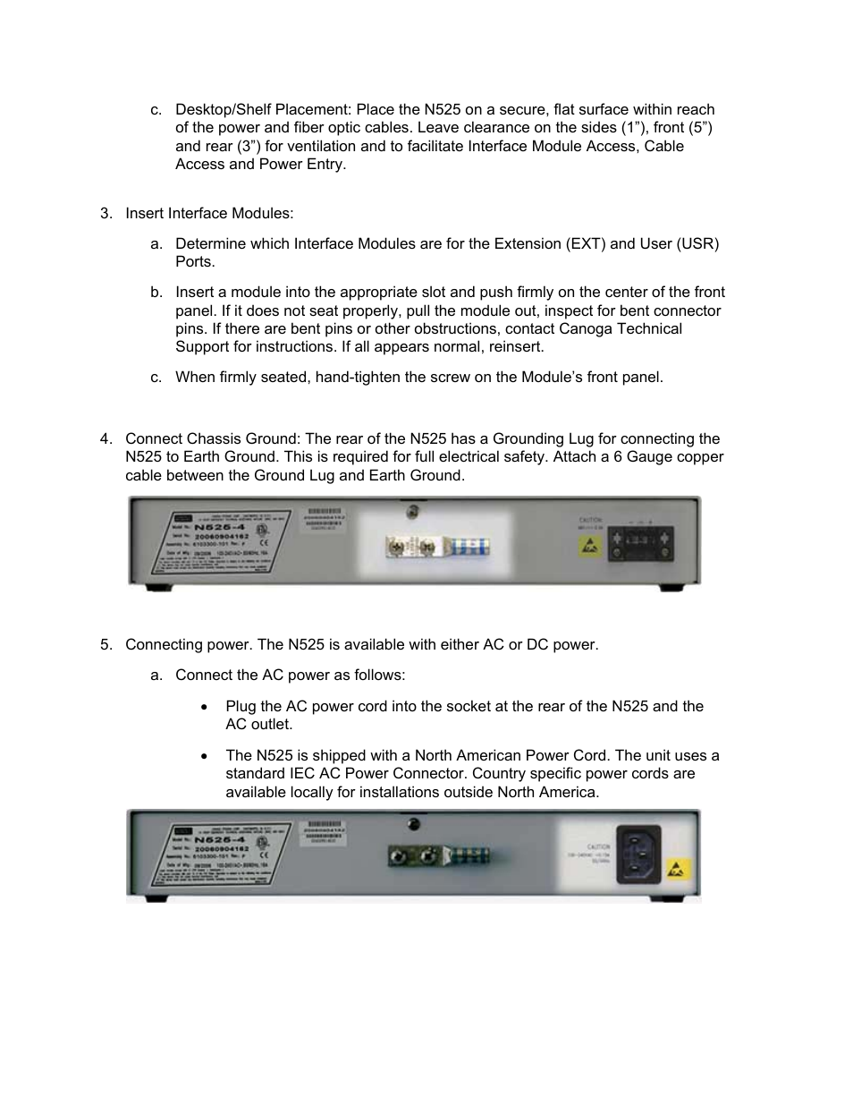 CANOGA PERKINS N525 Ethernet Termination Service Unit User Manual | Page 14 / 109