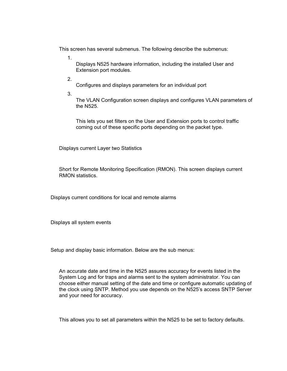 CANOGA PERKINS N525 Ethernet Termination Service Unit User Manual | Page 28 / 109