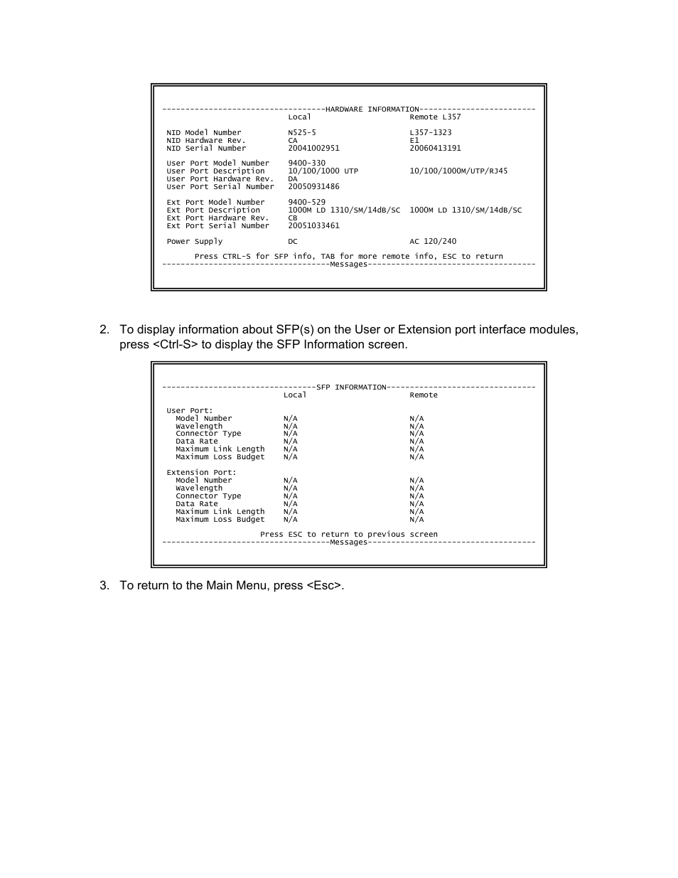 CANOGA PERKINS N525 Ethernet Termination Service Unit User Manual | Page 38 / 109