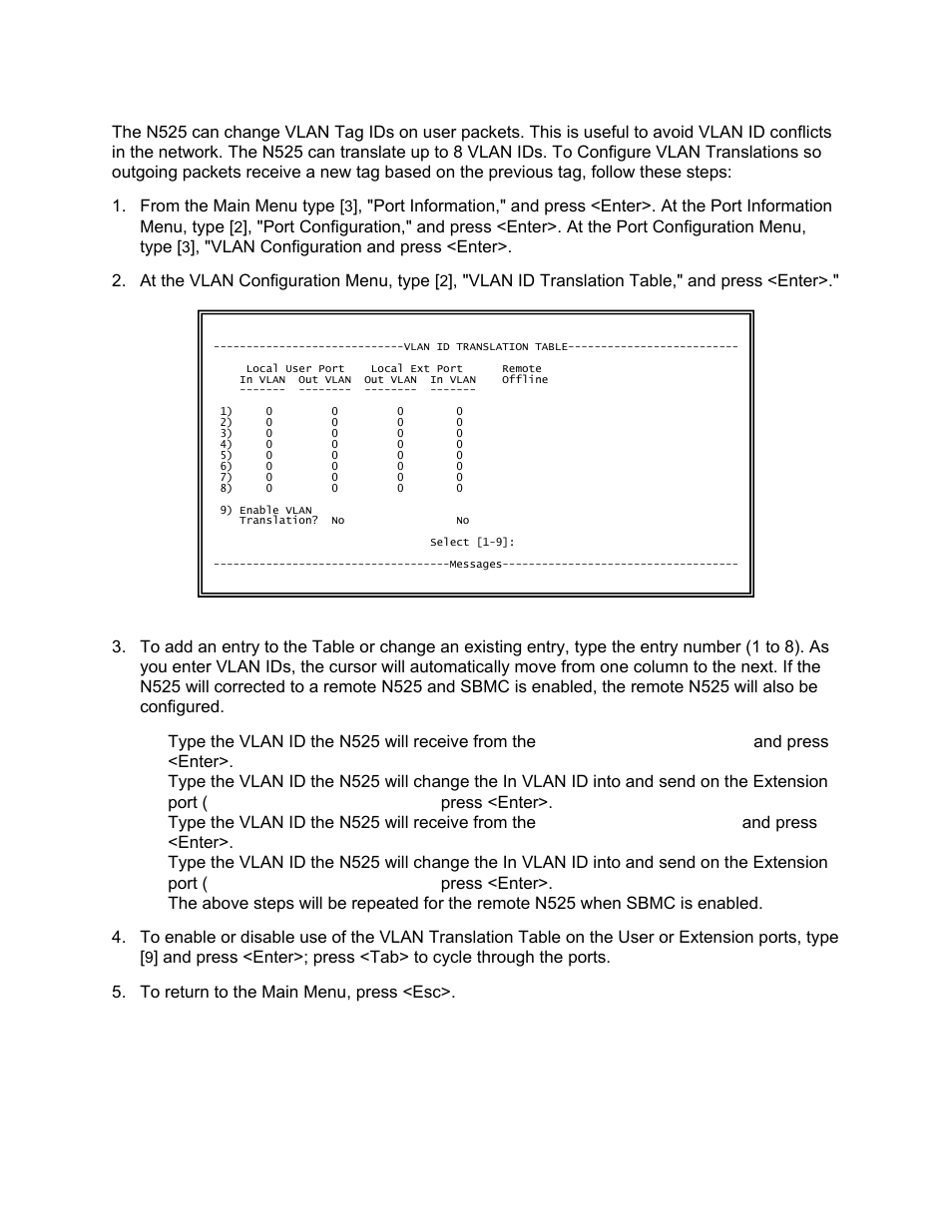 CANOGA PERKINS N525 Ethernet Termination Service Unit User Manual | Page 68 / 109