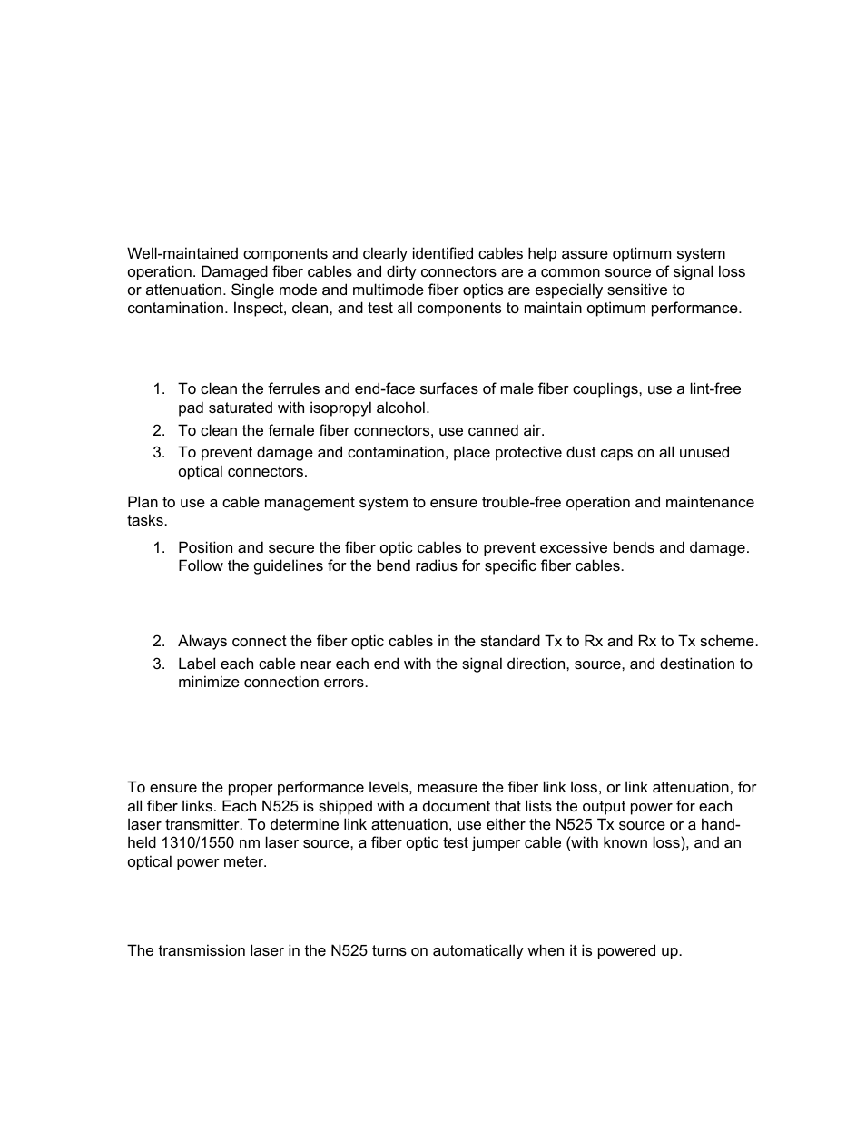 Chapter 4 maintenance and troubleshooting, General maintenance, Check optical power levels | CANOGA PERKINS N525 Ethernet Termination Service Unit User Manual | Page 77 / 109