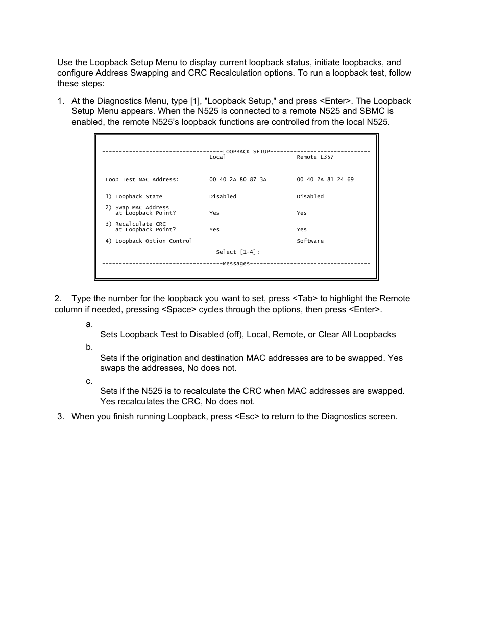 CANOGA PERKINS N525 Ethernet Termination Service Unit User Manual | Page 86 / 109