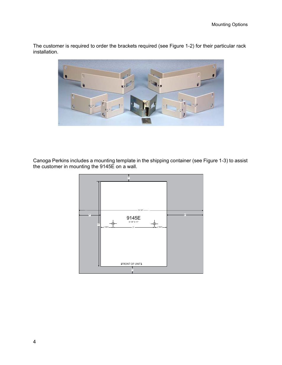 1 rack mounting, 2 wall mounting, 9145e | CANOGA PERKINS 9145E Network Interface Device User Manual | Page 16 / 54