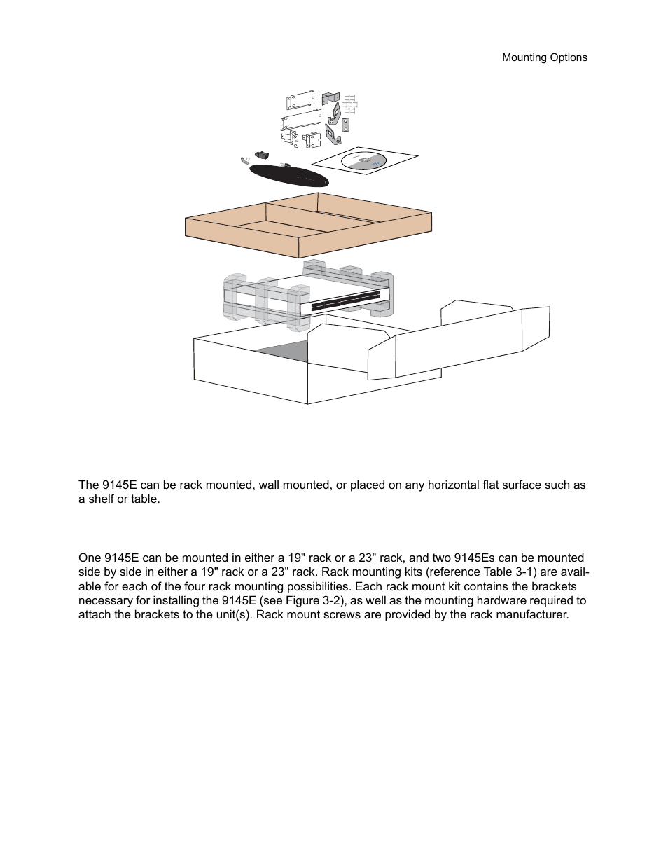 3 mounting options, 1 rack mounting | CANOGA PERKINS 9145E Network Interface Device User Manual | Page 28 / 54