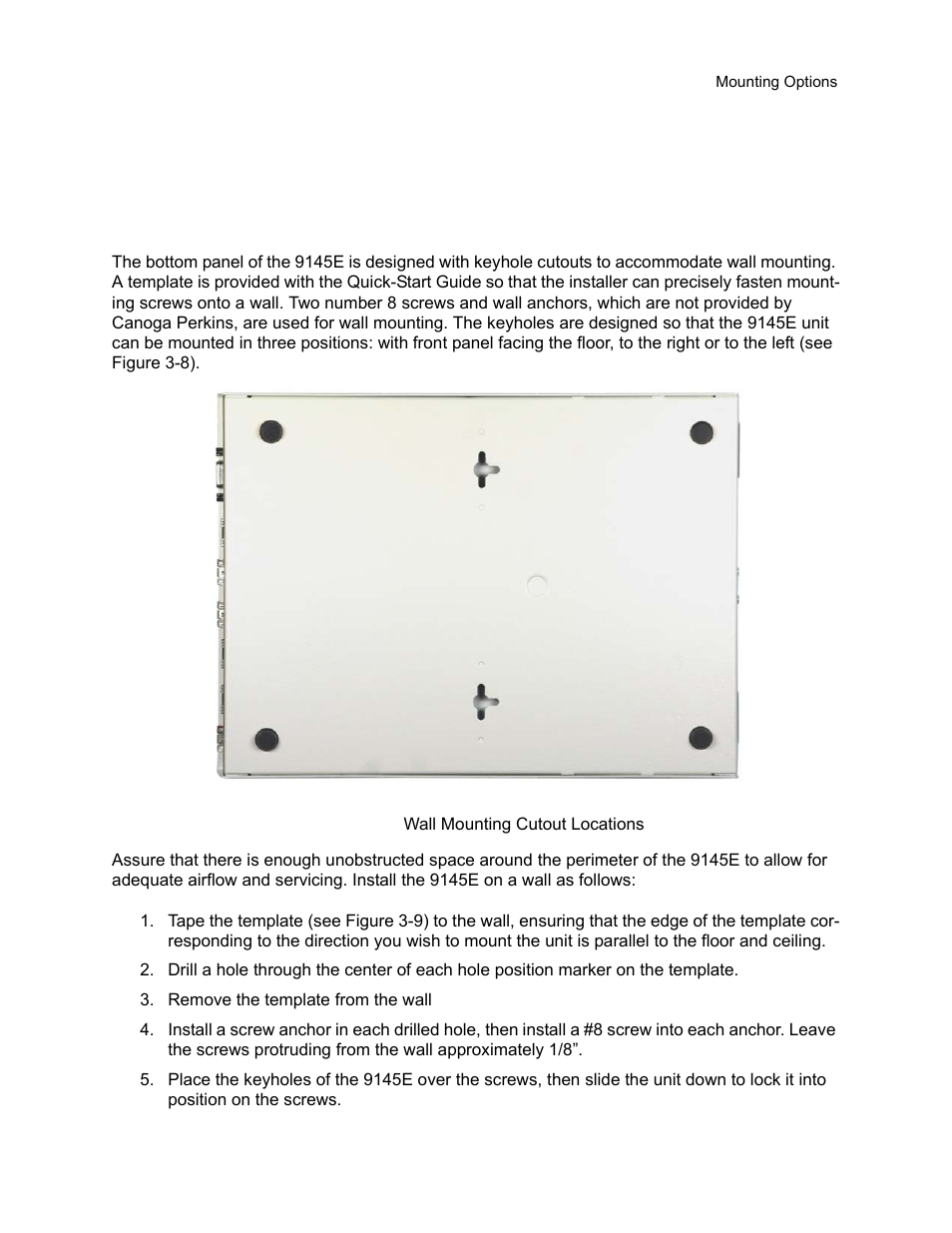 2 wall mounting | CANOGA PERKINS 9145E Network Interface Device User Manual | Page 32 / 54