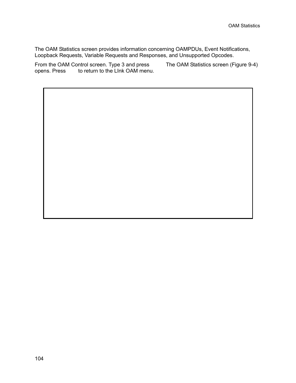 3 oam statistics, Oam statistics | CANOGA PERKINS 9145E NID Software Version 3.1 User Manual | Page 119 / 189