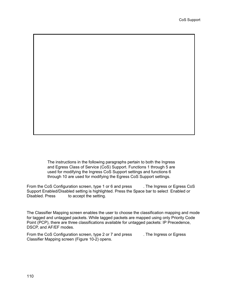 1 cos support, 2 classifier mapping, Cos support | Classifier mapping | CANOGA PERKINS 9145E NID Software Version 3.1 User Manual | Page 125 / 189