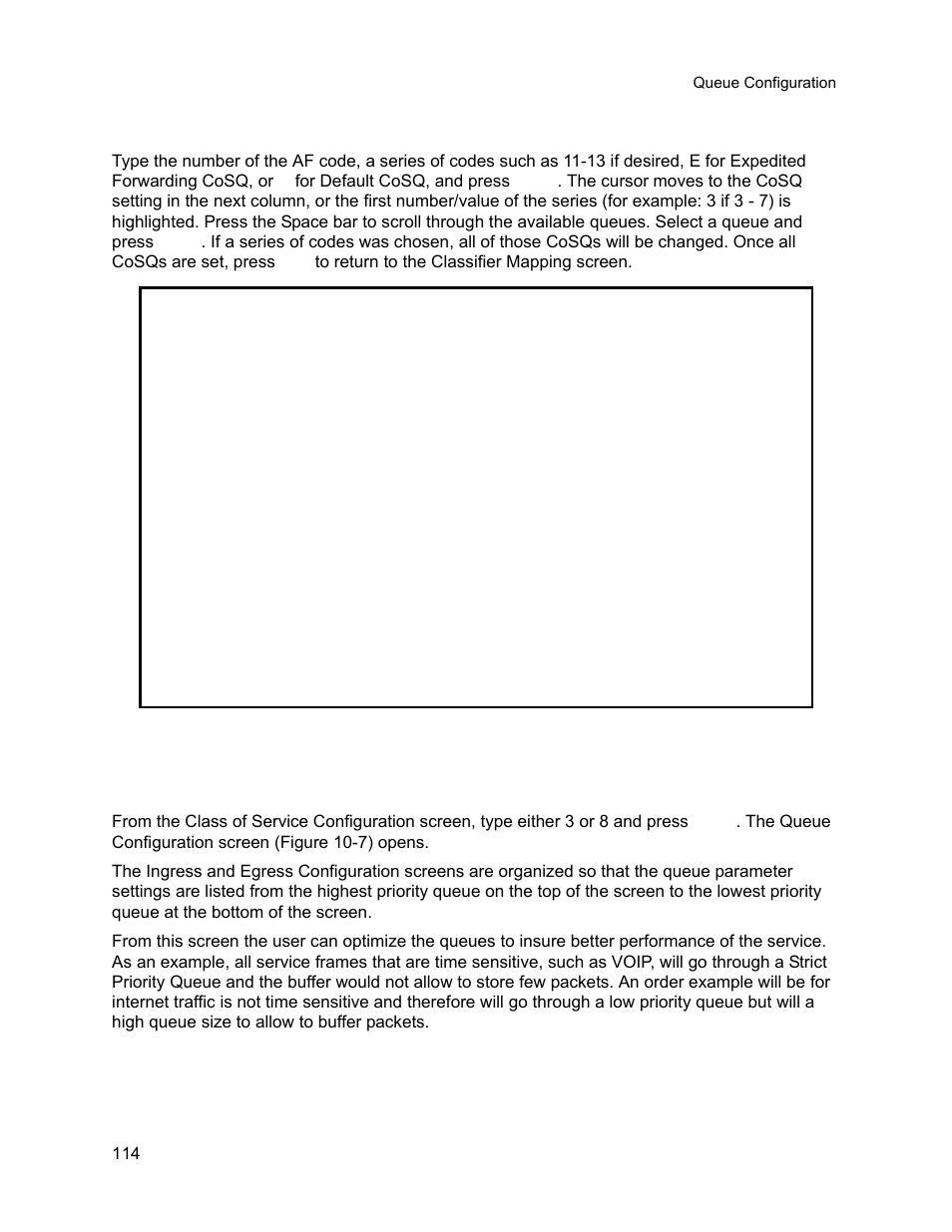 3 af/ef mode, 3 queue configuration, Af/ef mode | Queue configuration | CANOGA PERKINS 9145E NID Software Version 3.1 User Manual | Page 129 / 189
