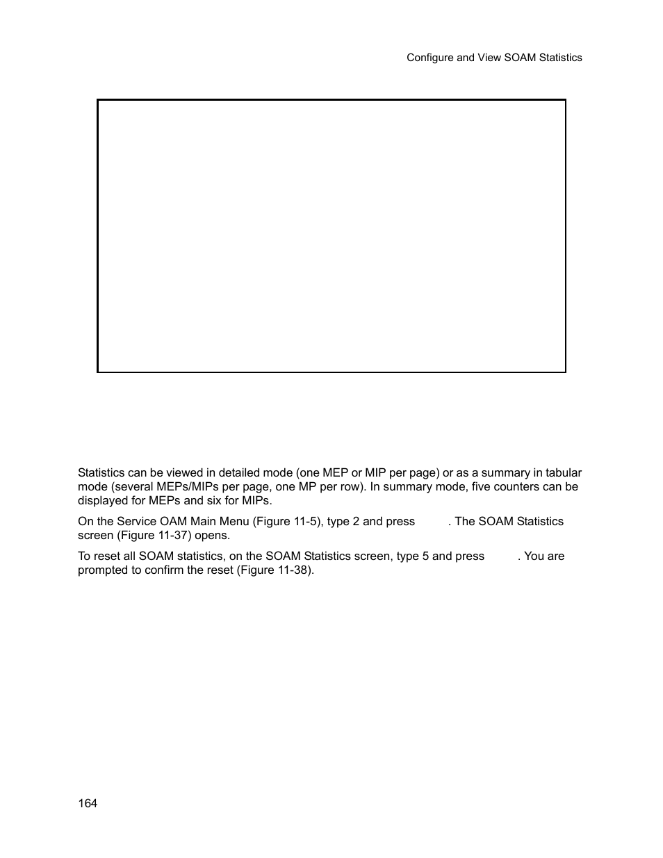 8 configure and view soam statistics, Configure and view soam statistics | CANOGA PERKINS 9145E NID Software Version 3.1 User Manual | Page 179 / 189