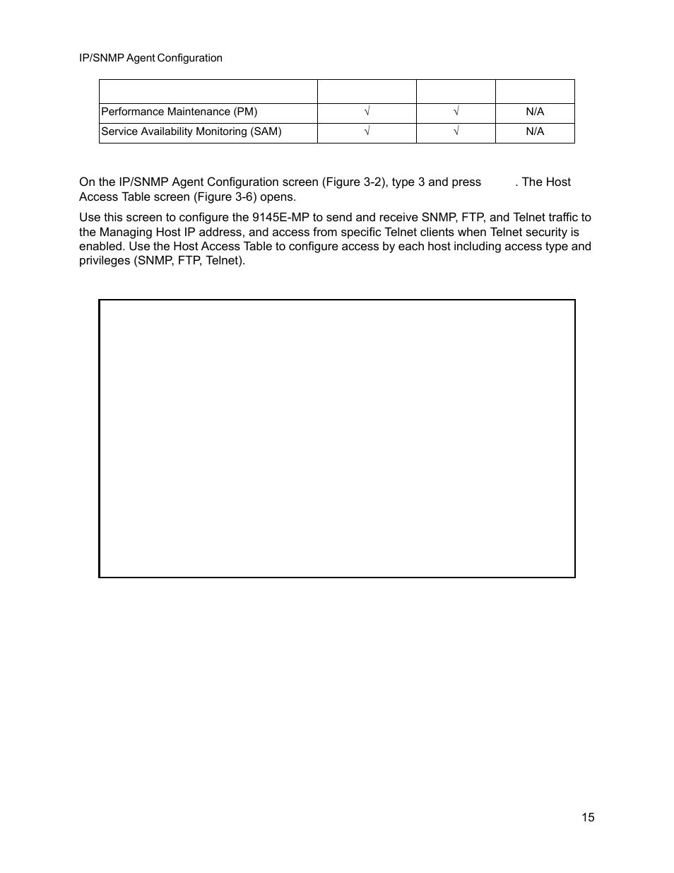 3 host table, Host table | CANOGA PERKINS 9145E NID Software Version 3.1 User Manual | Page 30 / 189